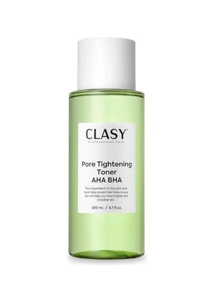 Clasycare Gözenek Sıkılaştırıcı, Arındırıcı ve Siyah Nokta Karşıtı, Aha & Bha Tonik, Toner, 200 ml