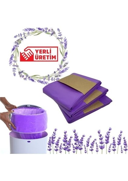 Budibu Korbell 16L Uyumlu Kirli Bebek Bezi Çöp Poşeti | Yerli Üretim | 3 Paket | 1500 Adet Bez Kapasiteli | Lavanta Kokulu modelleri