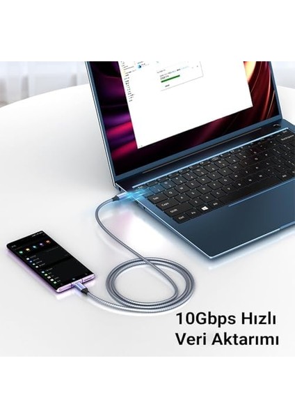USB 3.1 Type-C Pd 100W 5A 10GBPS 4K 60Hz Destekli Kablo 2 Metre modelleri