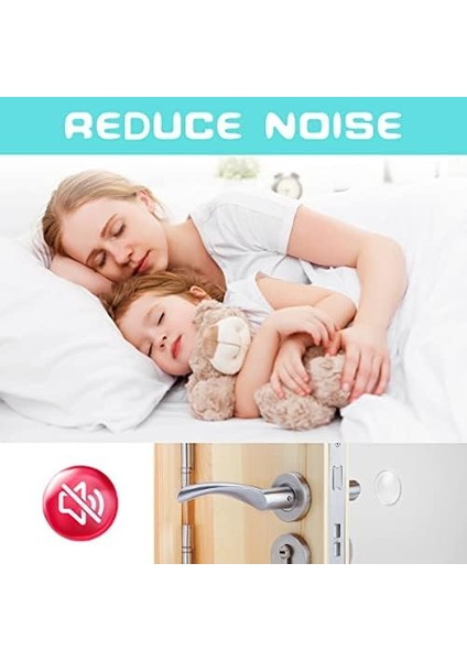 Duvar Kapı Stoperi, 6 Adet Duvar Kapı Stoperi Seti, 40 mm Silikon Kapı Stoperi, Duvar, Kendinden Yapışkanlı, Şeffaf, Yuvarlak, Kapı Kolu Tamponu, Duvar Koruması, Buzdolabı Koruması, Duvar modelleri