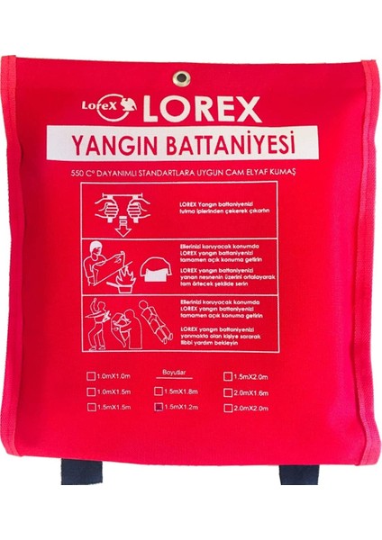 LR-FB1512C Yangın Battaniyesi - 150CM x 120CM