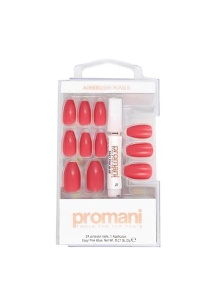 Promani Promani Takma Tırnak Seti PR-5655 Gül Pembe 1 Paket (1 x 1 Adet)