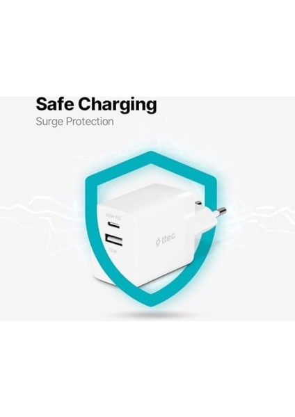 Smartcharger Duo Pd 45W Seyahat Hızlı Şarj Aleti Usb-C+Usb-A 2SCP02B modelleri
