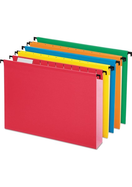 Surehook Ekstra Kapasiteli Güçlendirilmiş Asma Klasörleri, Harf Boyutu, Çeşitli Renkler, Kutu Başına Toplam 20 Klasör (6152X2 Asst)