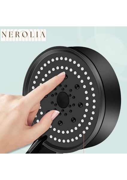 Turbo Duş Başlığı / 5 Fonksiyonlu Yüksek Basınçlı El Duşu (Siyah), NBB213 fiyatları