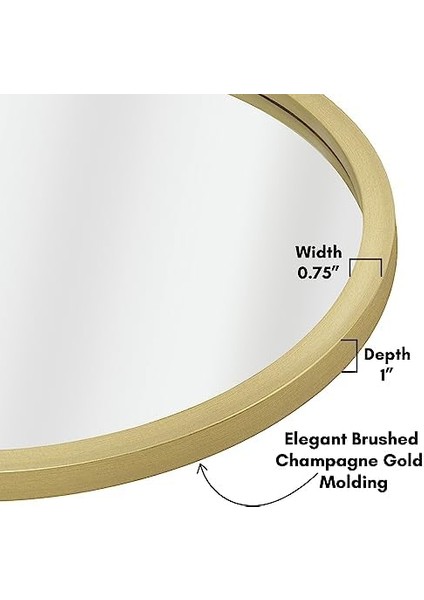 50,8 cm Çerçeveli Yuvarlak Ayna -, Yatak Odası, Antre, Oturma Odası Için Büyük Daire Aynası - Duvar Dekoru Için Büyük Dairesel Modern Ayna modelleri