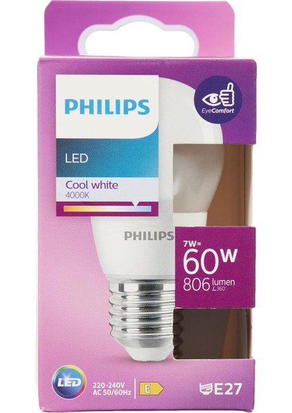 LED 60W P48 E27 Cw Gün Işığı 4000K Dim Edilmez