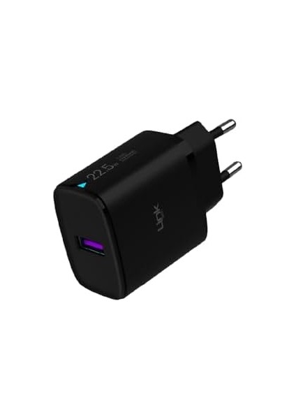 C306 22.5W Qc3.0 USB Çıkışlı Type-C Kablolu Şarj Aleti Siyah fiyatları