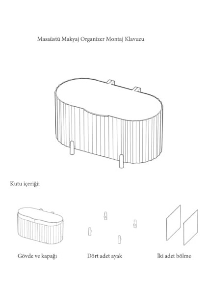Kozmetik Pamuk Mutfak Masa Düzenleyici Makyaj Organizeri (Beyaz) fiyatları
