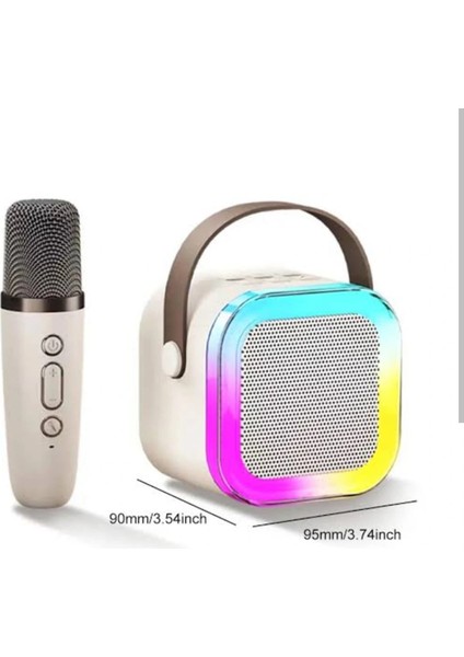 K12 Kablosuz Bluetooth Hoparlör Karaoke Mikrofon 5 Ses Efektli Rgb Hd Stereo ?es Usb/sd/fm modelleri