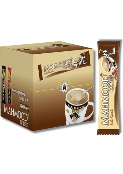 Mahmood Coffee 3ü1 Arada Sütlü Köpüklü 48 Adet, Standart