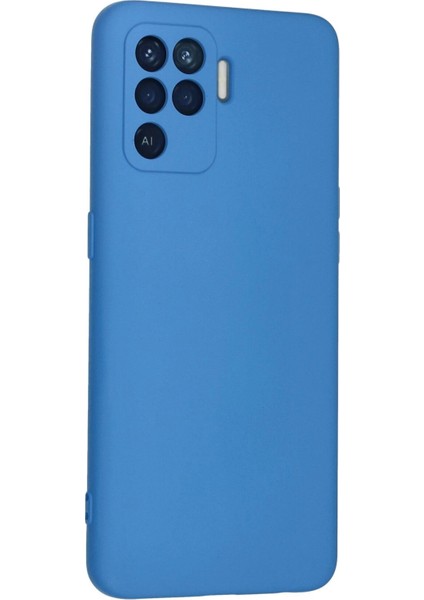 Oppo Reno 5 Lite Kılıf Nano Içi Kadife Silikon - Mavi fiyatları