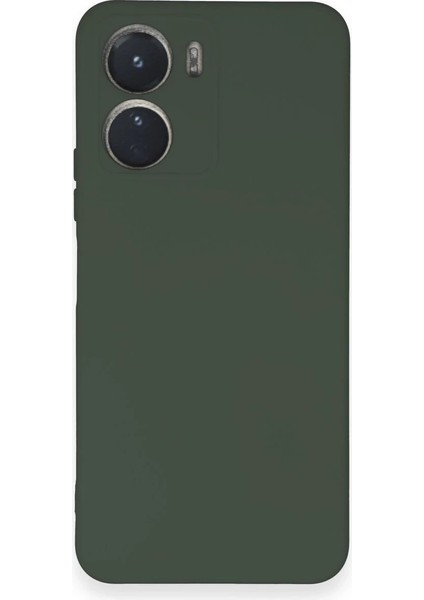 Vivo Y16 Kılıf Nano Içi Kadife Silikon - Koyu Yeşil