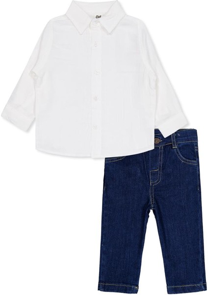 Gömlekli Kot Pantolonlu 6-18 Ay Takım