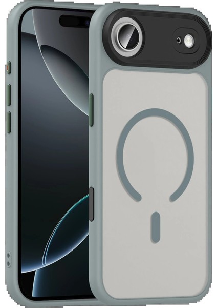 Apple iPhone 17 Air Megane Magsafe Kapak - Titan Gri
