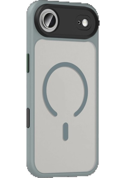 Apple iPhone 17 Air Megane Magsafe Kapak - Titan Gri modelleri