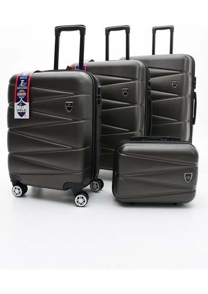 0yefa Dayanıklı Unisex 4 Tekerlekli 4'lü Set Plastik Valiz Seti