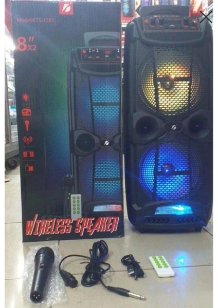 Sıghtzer Mikrofonlu Bluetooth Hoparlör Toplantı Parti Eğlence LED Işıklı Sd Kart Fm USB Girişli Speaker fiyatları