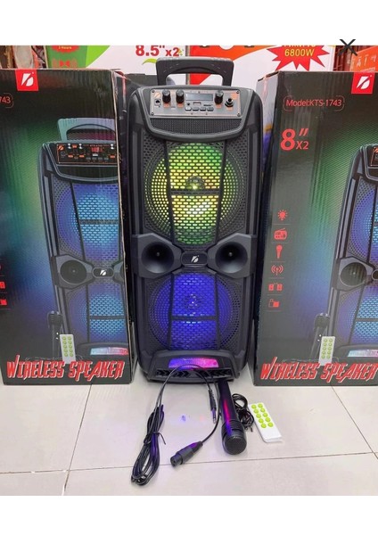 Sıghtzer Mikrofonlu Bluetooth Hoparlör Toplantı Parti Eğlence LED Işıklı Sd Kart Fm USB Girişli Speaker fırsatları