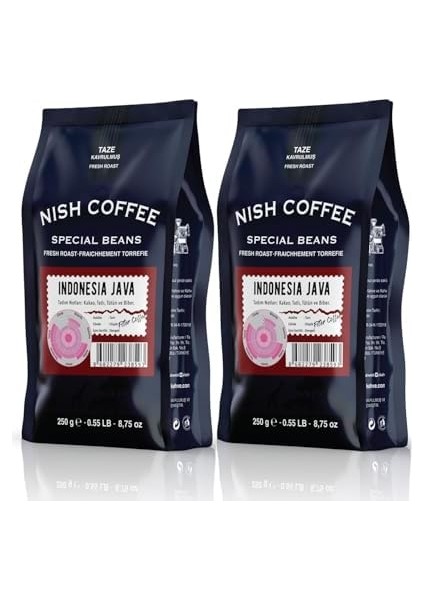 Nish Kahve Filtre Kahve Endonezya Java 2X250 Gram Çekirdek modelleri