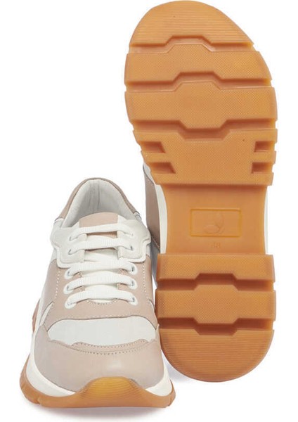 Bej Hakiki Deri Kadın Sneaker - K24I1AY67494-A25