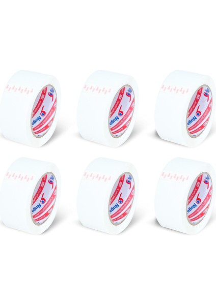 45 mm x 100 mt Beyaz Koli Bandı 6 Adet