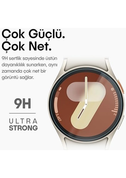 7 44MM Için 2'li Paket (2 Adet) Kurulum Otomatik Hizalama Aparatlı Şeffaf 9h Sertliğinde Gerçek Temperli Cam Ekran modelleri