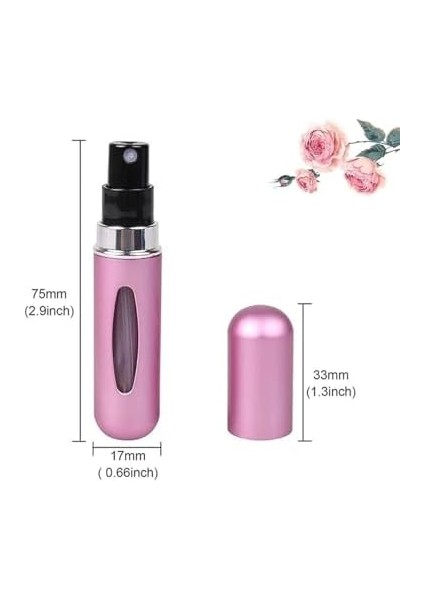 4'lü Set Mini Parfüm Şişesi Atomizer (5ml) – Hızlı Doldurulabilir, Sızdırmaz, Taşınabilir Sprey Şişesi – Tekrar Doldurulabilir Kolonya, Esans, Koku Taşıma Kapları Tatil Kamp Seyehat Hotel