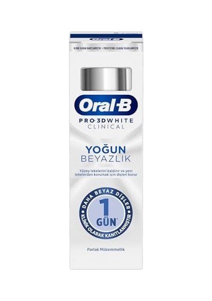 Oral-B Pro 3D White Clinical Yoğun Beyazlık Parlak Mükemmellik Diş Macunu 75 ml modelleri