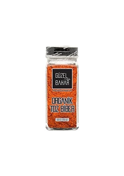Güzel Ada Gıda Organik Toz Biber Tatlı 50 gr (Tuzluklu)