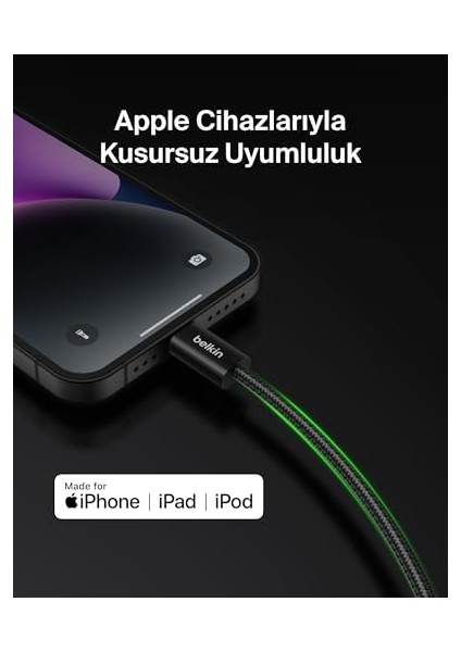 2'li Örgülü Usb-C - Kablo, 1,5 M, 14 ve Önceki Modeller, 9. Nesil iPad ve Için Hızlı Şarj Kablosu, Siyah modelleri