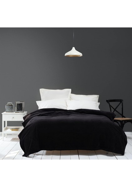 Joena Siyah Çift Kişilik Battaniye