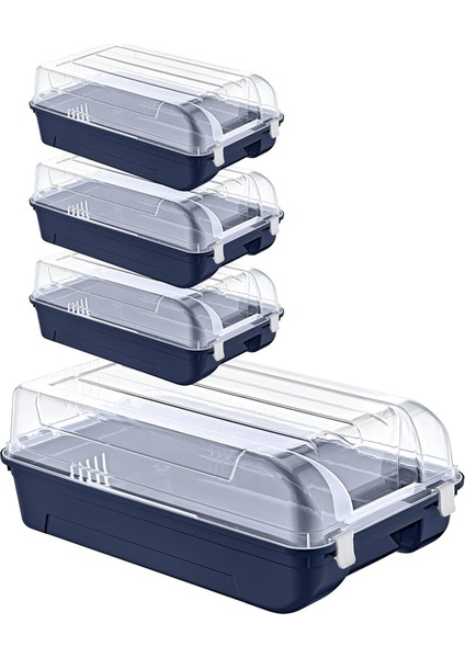 4'lü Set Erkek Lacivert Ayakkabı Kutusu