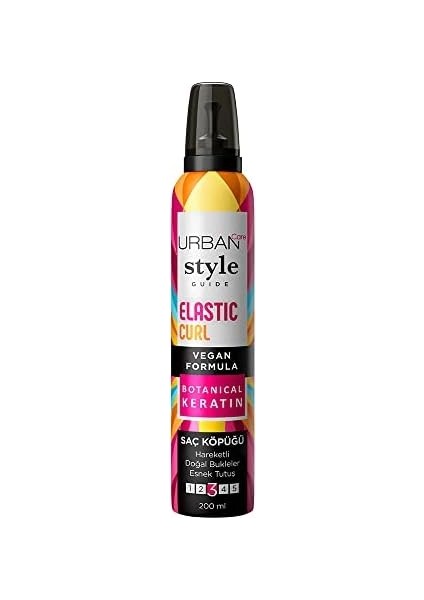 Urban Care Style Guide Elastic Curl Doğal Görünüm Sağlayan Saç Köpüğü- Esnek Tutuş 200 Ml- Vegan