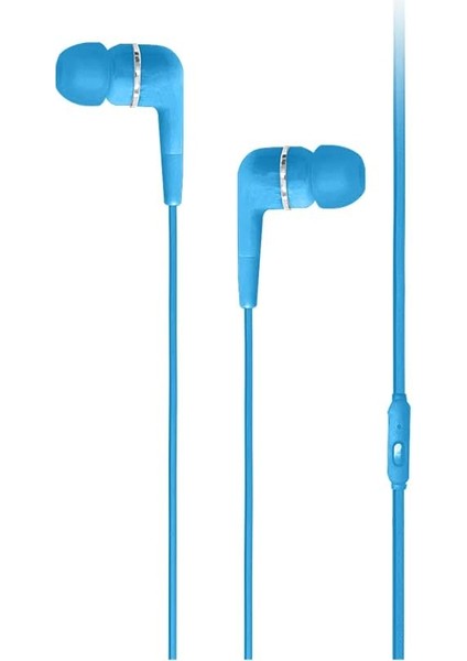 Taks Mikrofonlu Kulaklık Kulakiçi WE01 Serisi (Mavi)