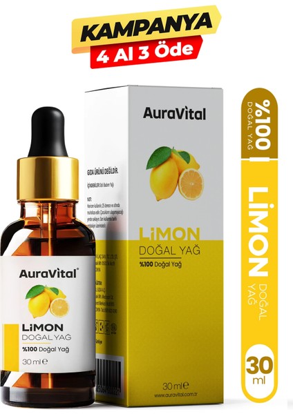 Limon Yağı 30 ml %100 Saf ve Doğal