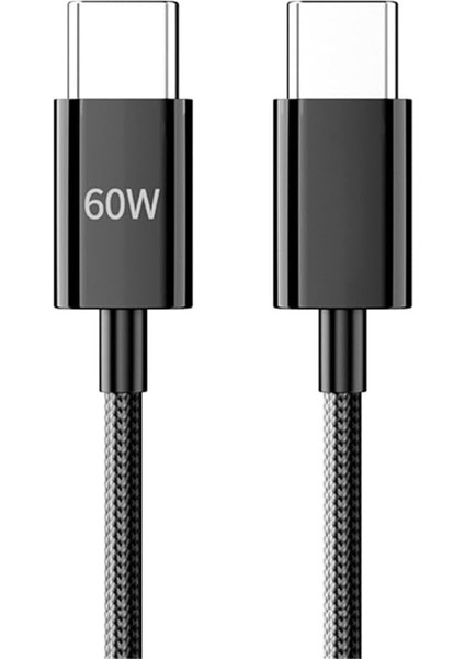 Pdateknoloji 60W Hızlı Şarj ve Data Kablosu Siyah AZ-06AS