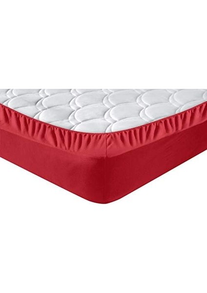Örme Penye Çarşaf, Tek Kişilik, Kırmızı, Pamuk-Elastan 230 G/m2 modelleri