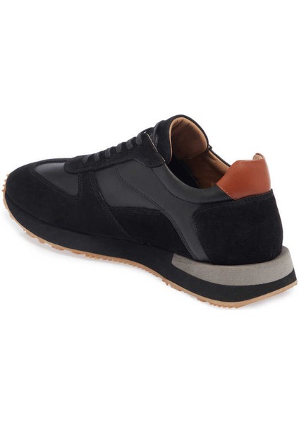 Siyah Hakiki Deri Erkek Sneaker - E24I1AY56915-W19