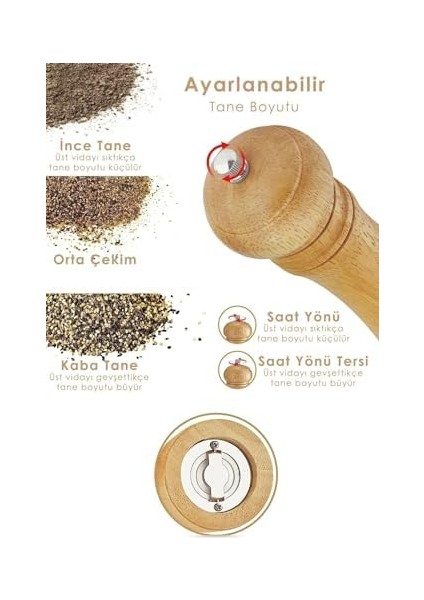 Ahşap Değirmen Karabiber Tuz Kahve Öğütücü El Değirmeni fiyatları