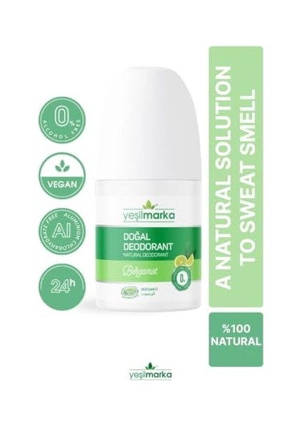 Yeşilmarka Doğal Deodorant- Bergamot- Terlemeyi Değil Ter Kokusunu Engelleyin- Çocuk ve Yetişkin Için- Aluminyumsuz- Alkolsüz- Parabensiz- Parfümsüz modelleri