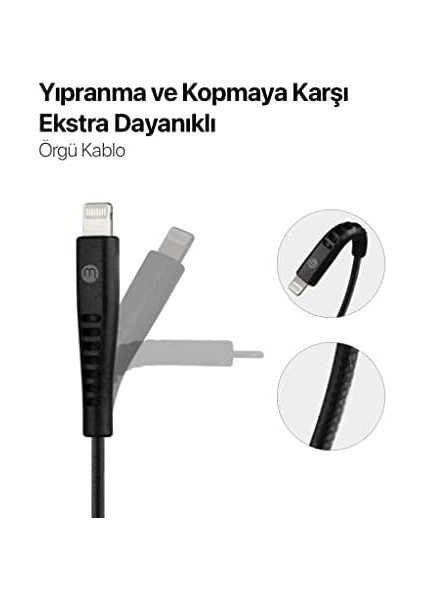 Usb-C - Lightning 3A Şarj Kablosu 300CM-SIYAH fiyatları