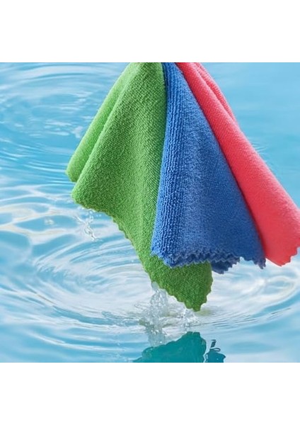 Temizlik Bezi 3'lü Set - 40X40 Cm, Kalın ve Yumuşak Doku, Dekoratif Kesim, Ekstra Emici, Çok Amaçlı Kullanım Için, Mutfak,, Araç ve Genel Temizlik Için Uygun, Yıkanabilir modelleri