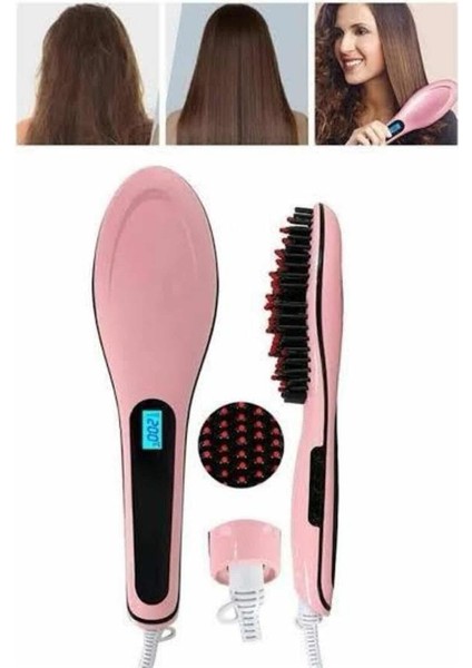Saç Düzleştirici Tarak Dijital Göstergeli Seramik Kaplama Sıkı Dişli - CHT8474-9980 fırsatları