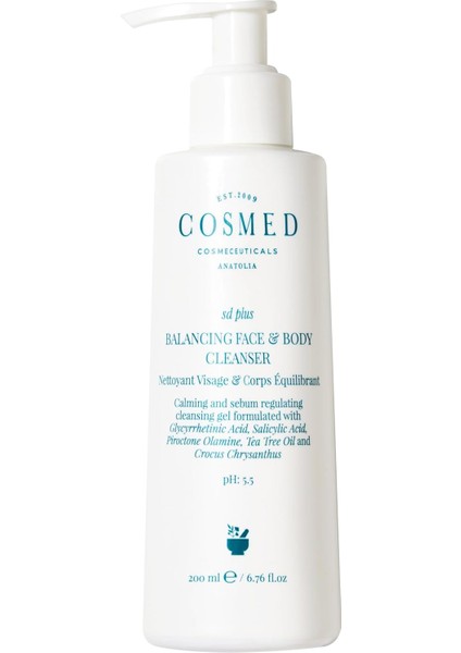 Cosmed Yağlı Pullanma Sorunu Yaşayan Ciltler Için Temizleme Jeli - Salisilik Asit ve Çay Ağacı Yağı Içeren Temizleyici modelleri