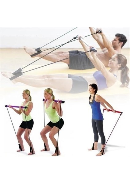 Heyf® Jimnastik Çubuğu Plates Barı Taşınabilir Spor ve Egzersiz Aleti