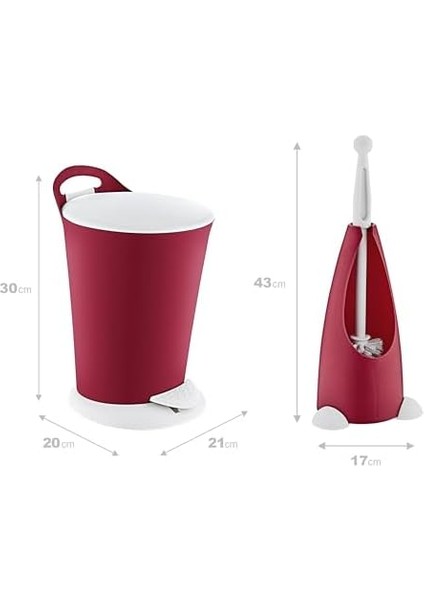 Penguen Pedallı Çöp Kovası ve Klozet Fırçası Set Carmen fiyatları