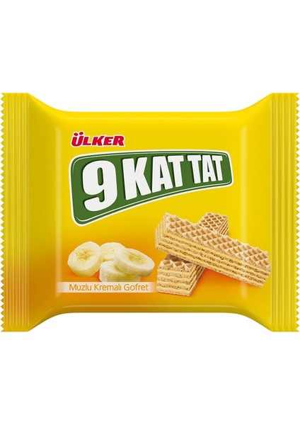 Ülker 9 Kat Tat Muz Gofret Bisküvi 39 gr