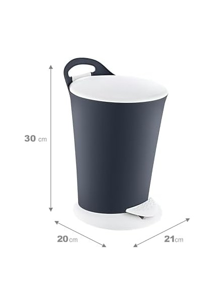 Penguen Pedallı Çöp Kovası 6 Lt - Antrasit Gri, Çok Amaçlı Pedallı Çöp Kovası fiyatları