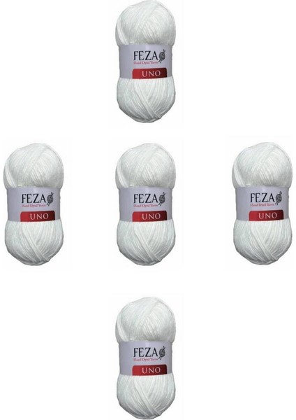 Uno Fantezi El Örgü Ipliği, 100 Gr, 200 M (5 Adet)